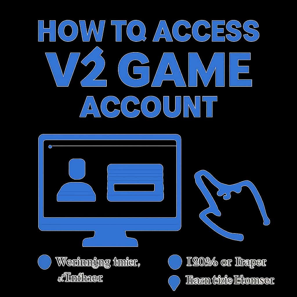 Visual representation of the V2 Game account login process.