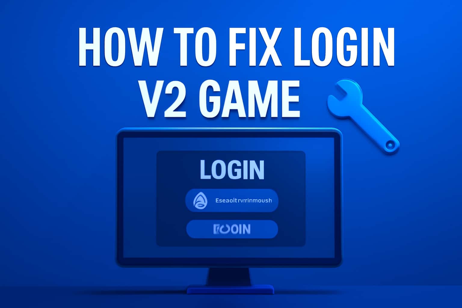 Informational scene on fixing login issues for V2 Game.