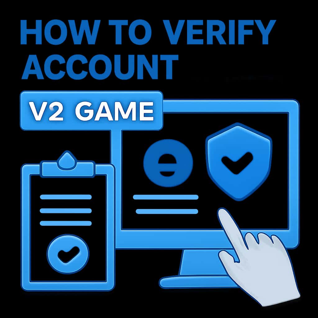 A diagram showing the steps to verify a V2 Game account.
