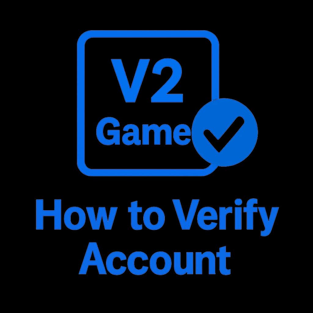 A badge illustrating the verification of V2 Game account.