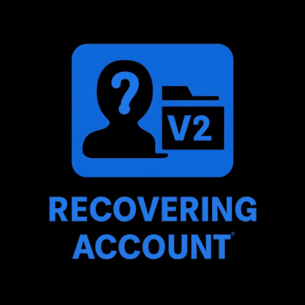Icon representing the recovery process of a V2 Game account.