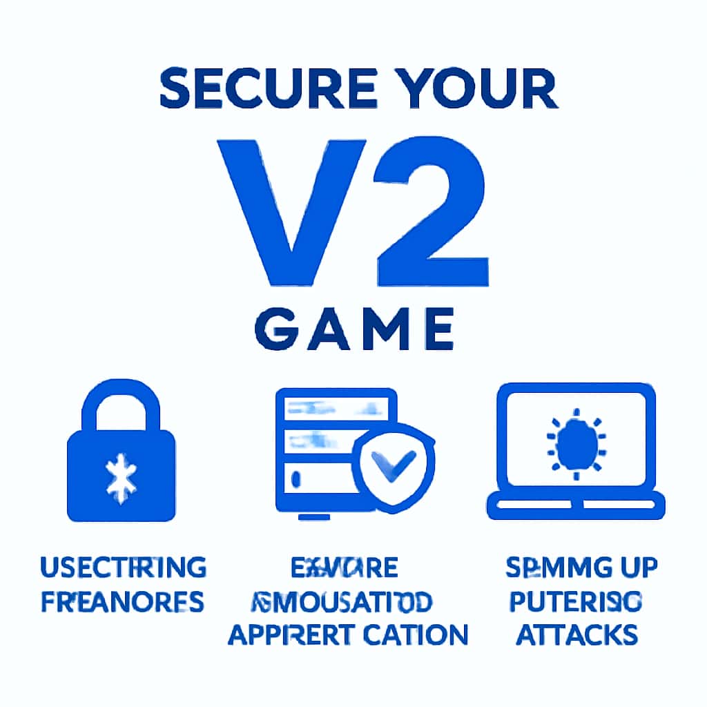 An educational diagram about securing V2 Game accounts.