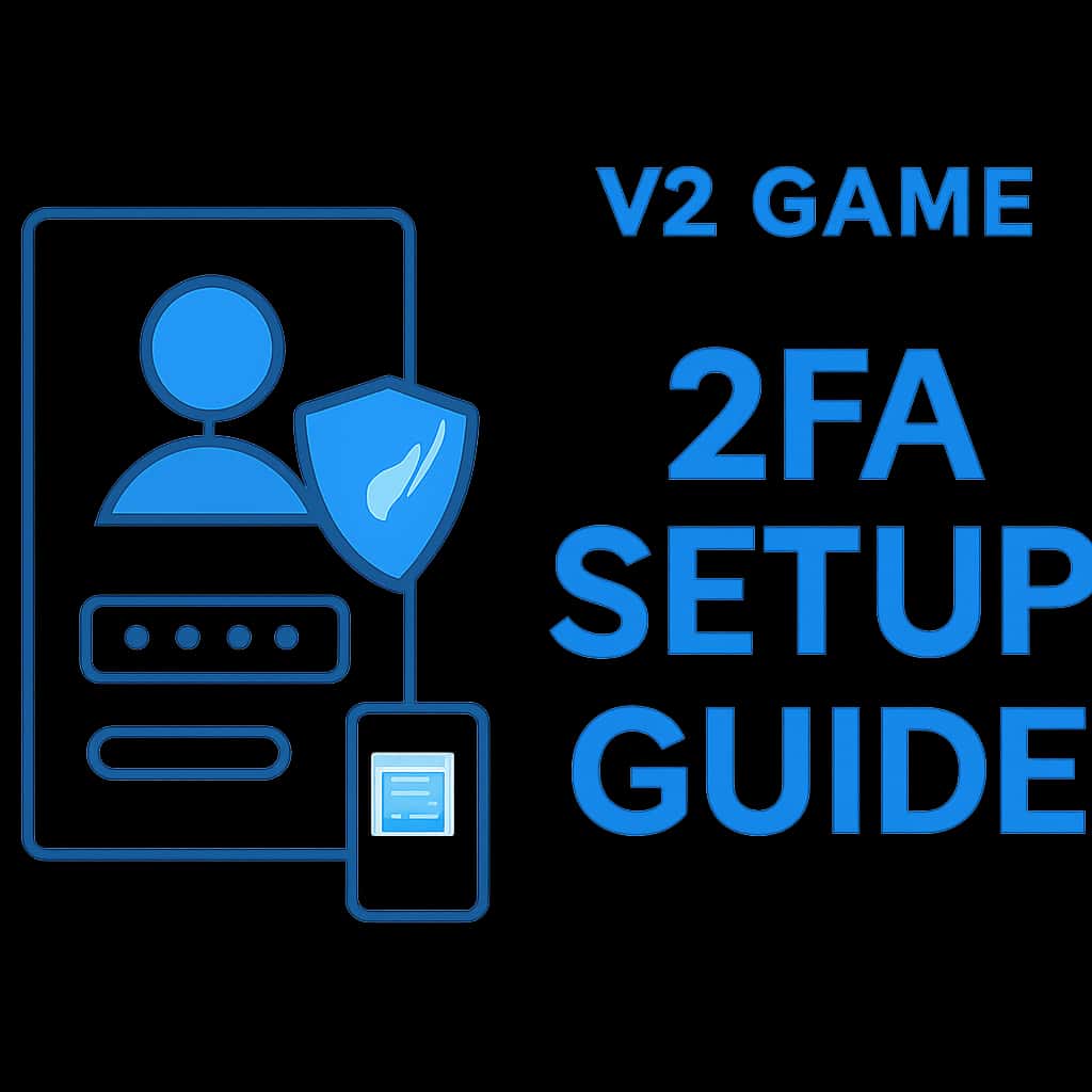 Illustration of steps to set up 2FA for V2 Game.