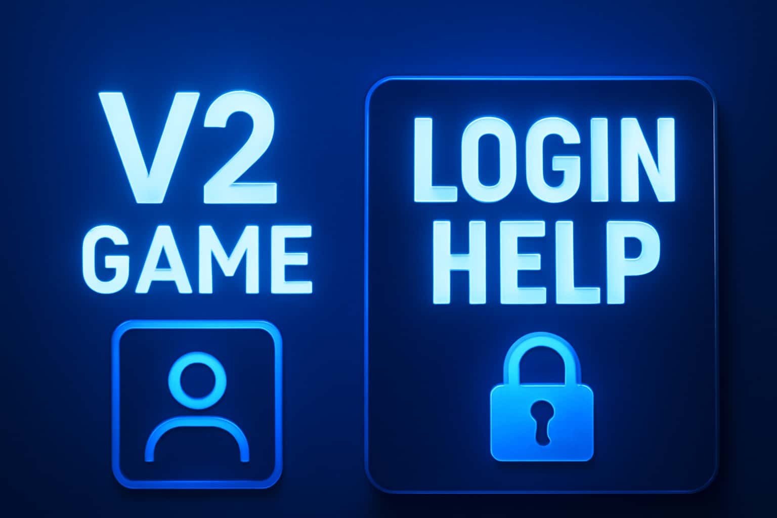 A sleek representation of V2 Game Login Help in a high-tech setting.